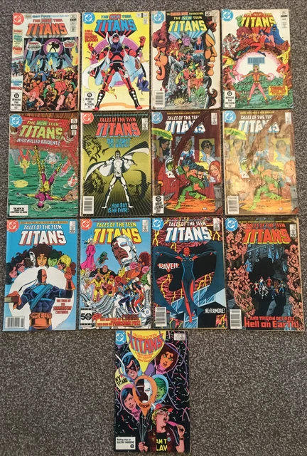 Tales Of The Teen Titans Lot of 13 Vintage DC Comic Books Readers 1980’s