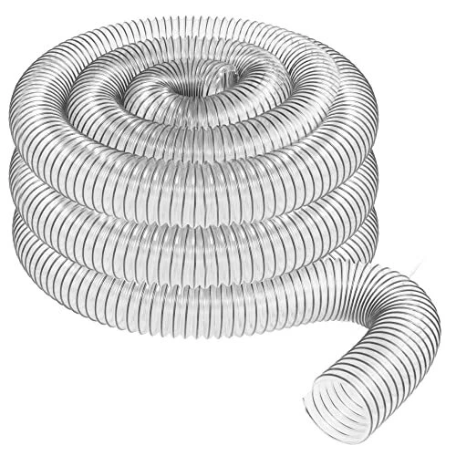 4" x 20’ Ultra Flex Clear Vue Heavy Duty PVC Dust Debris and Fume Collection