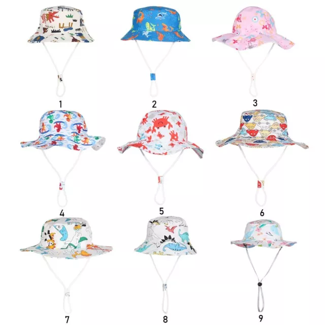 Summer Infant Floral Breathable Bucket Hat UV Protection Baby Sun Hat Beach Cap 2