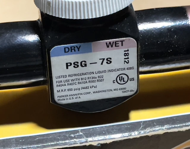 Parker  Hannifin 700509-002 PSC-7S 7/8 ODF Copper Moisture/Liquid Indicator