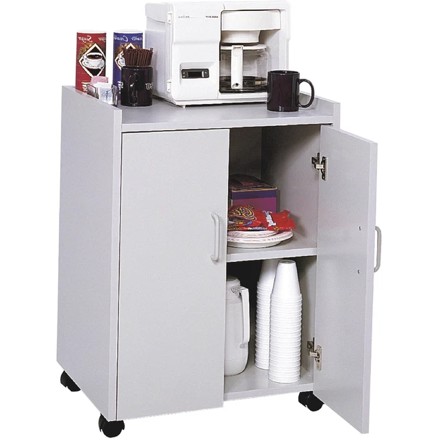 Safco Mobile Refreshment Center - Gray, 23in.W x 18in.D x 31in.H, Model# 8953GR