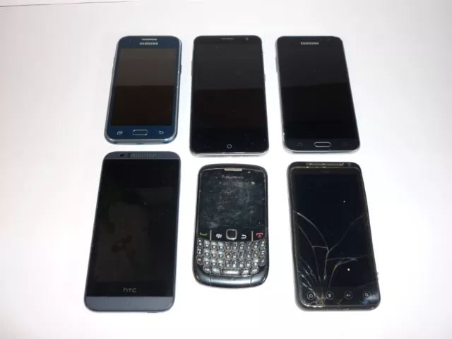 Job Lot 6 Mobile Phones Untested Samsung Blackberry ZTE HTC etc.