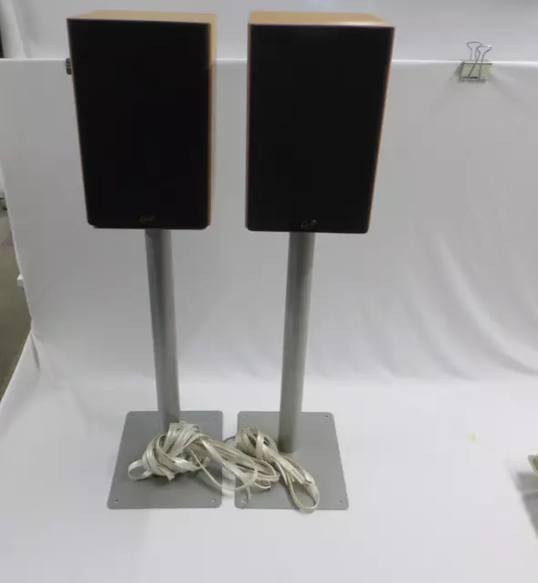 Gale Gold Monitor Loudspeaker Bookshelf Bi-Wire 15-100W Speaker Pair on Stands