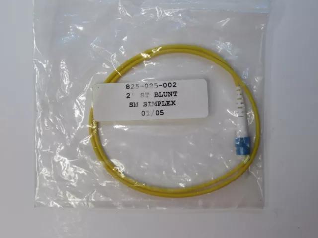 (NEW) SM SIMPLEX 825-025-002 825025002 2' ST Blunt Fiber Optic Patchcord