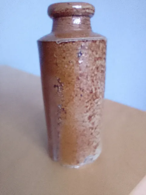 Antique Stoneware Medicine or Poison Bottle