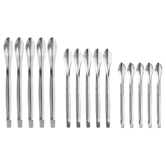 Lab Spatula Stainless Steel 15 PCS Lab Spoon Micro-Scoop Laboratory Tiny Spoon