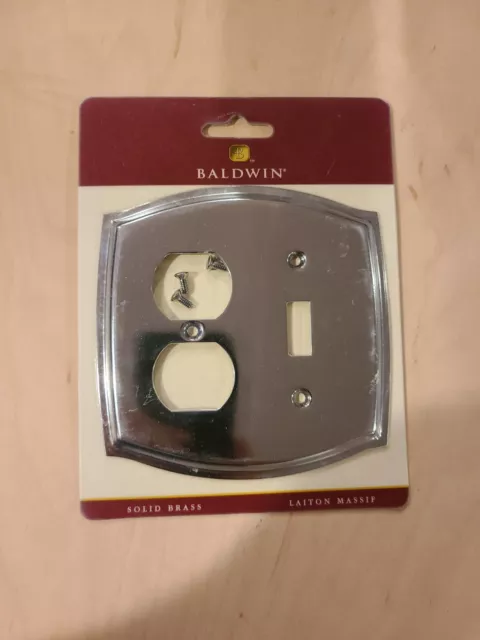 Baldwin Brass Colonial Toggle Switch & Outlet Plate Wall Plate 4767-260 Chrome