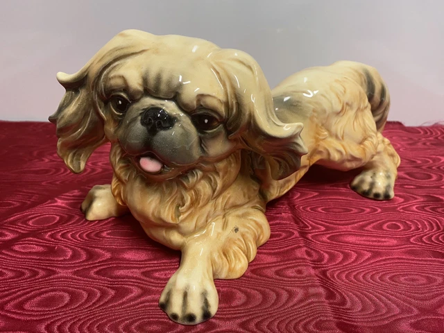 Figurine Chien En Porcelaine - Dimensions 14 X 24 Cm, Excellent état, Choix Unique