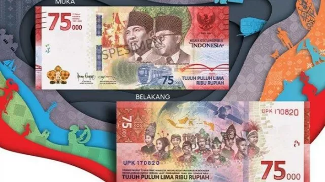 Indonesia 75.000 Rupiah UNC Limited print