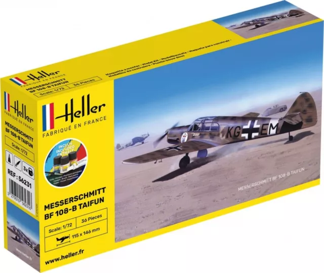 Heller Bausatz 56231 - STARTER KIT Messerschmitt Bf 108 B Taifun  1:72