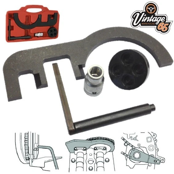 Kit Outil Blocage Moteur Diesel 6 Pièces | Calage Distribution 1.4/1.9 TDI | Arbre à Cames/Vilebrequin | Acier Renforcé