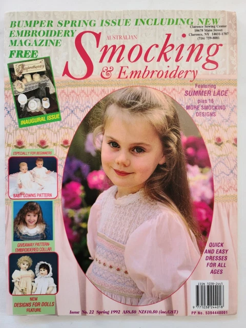 1992 Australian Smocking & Embroidery Magazine Lift-out patterns Gown Bishop