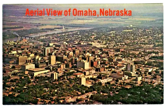 Omaha Nebraska Aerial View Postcard