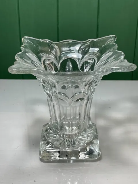 Vintage Bagley Art Deco Salisbury Design Clear Glass Vase