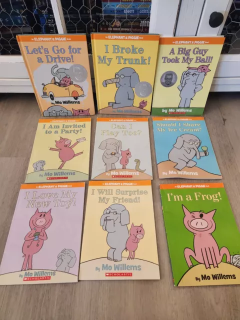 ELEPHANT AND PIGGIE Book Lot of 9 MO WILLEMS 2 HARDBACK