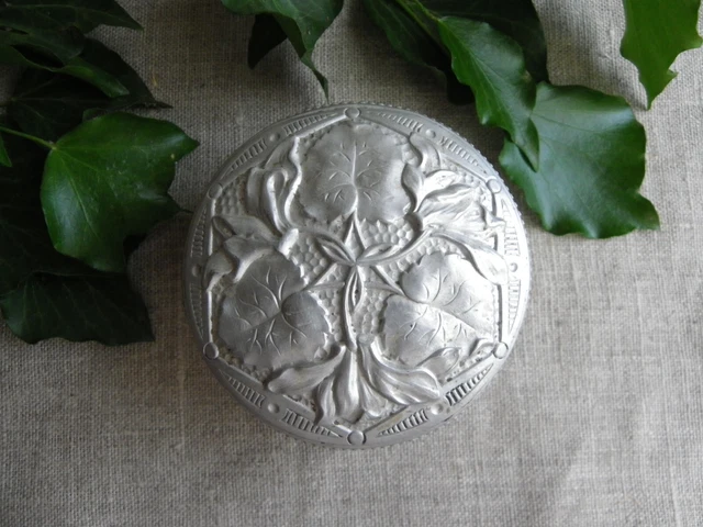 Poudrier Plaqué Or Décor Floral Style XXème Siècle - Comme Neuf, Sans Marque
