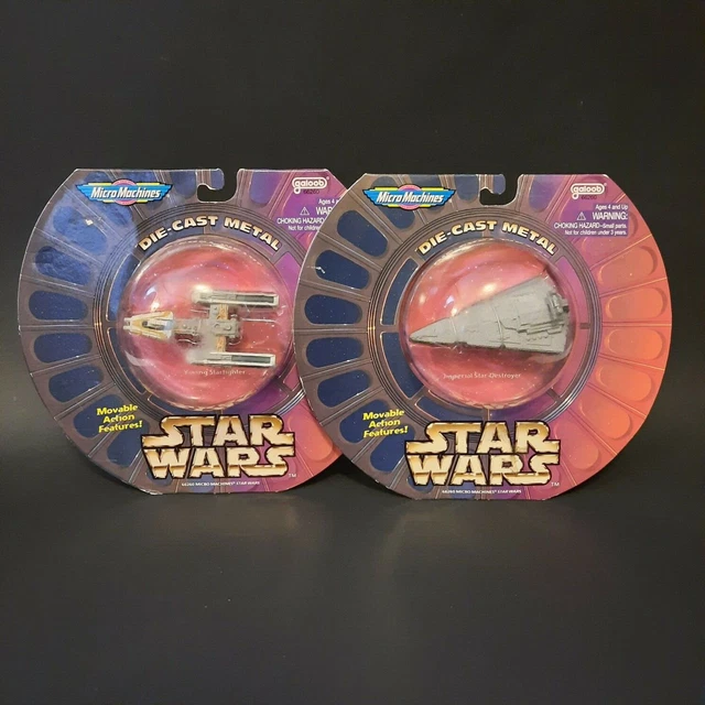 STAR WARS MICRO Machines Star Destroyer YWing Starfighter Lot Galoob