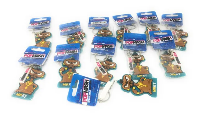 Job Lot 12 x MR ET Rubber Keyring MR T and et Parody Fun Keychain By Pop Mash 2