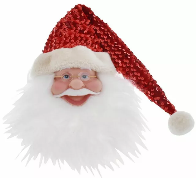 RED SANTA ORNAMENT Merry Christmas door doll wall hanging decoration tree wreath