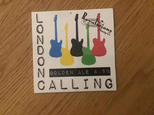 The Clash London Calling Music Theme Beer Pump Clip Revolutions Brewing