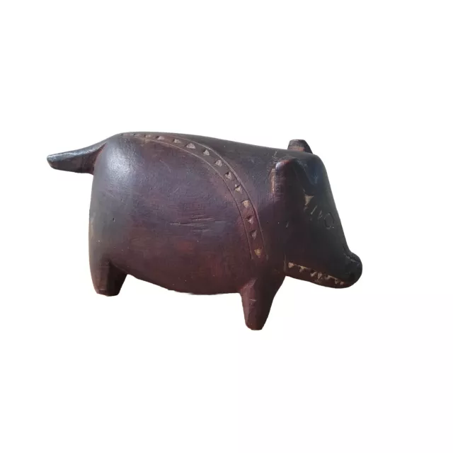 Vtg Massim Trobriand Pig PNG Pacific Islands Carved Wood Ceremonial Pig