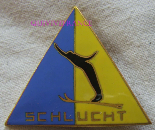 Insigne émaillé La Schlucht Blason Ski Vintage France