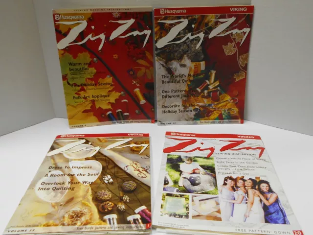 Husqvarna Zig Zag Magazine, Volumes 9,13,15 & 20 Patterns & Sewing Instructions 