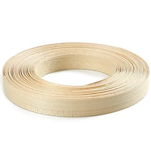 MOLIGOU Maple Wood Veneer Roll 3/4”×50’ Plywood Edge Banding Strips Flexible ...