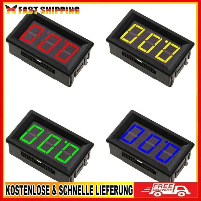 0.56inch Voltage Meter Anti-collision DC 0-100V Digital Voltmeter Gauge for Car