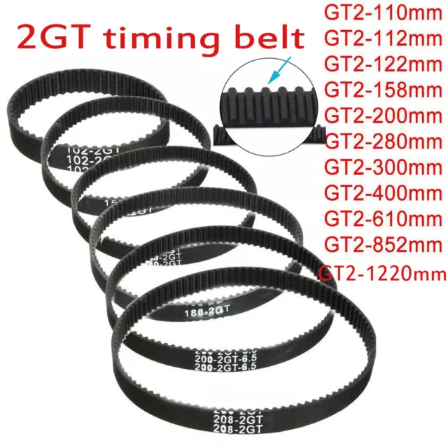 GT2 Timing Belt 6mm wide 2mm pitch Round 2GT RepRap for Pulley 3D Printer CNC