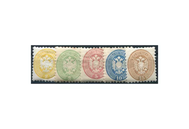 Lombardei und Venetien Doppeladler 1864 Mi.Nr. 19-23 gest.