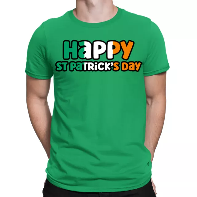 Happy St Saint Patricks Day Irish Ireland Paddys Mens Womens T-Shirts Top #DNE