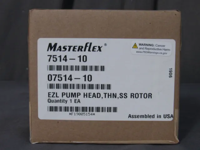 Neuf Masterflex 07514-10 Easy-Load L/S Pompe Tête