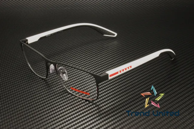 PRADA LINEA ROSSA PS 50PV DG01O1 Black Rubber Demo Lens 55 mm Men's Eyeglasses