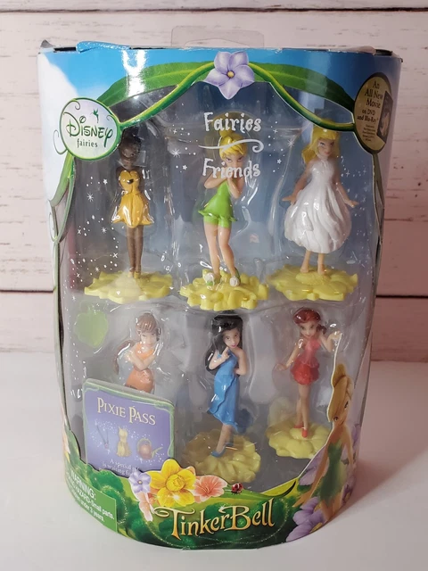 Disney TINKERBELL Fairies Friends Pixie Hollow Cake Topper 2" Figures NOS Fairy