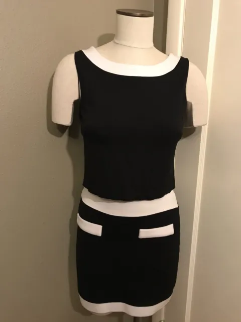 BAILEY 44 Women's Black & White Sleeveless Dress Size S Small