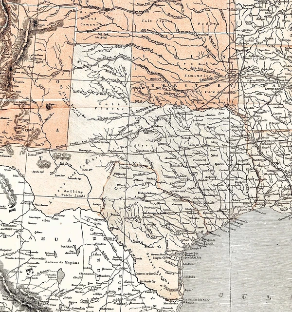1861 United States Map Civil War Slave & Free States Territories THOMAS ETTLING