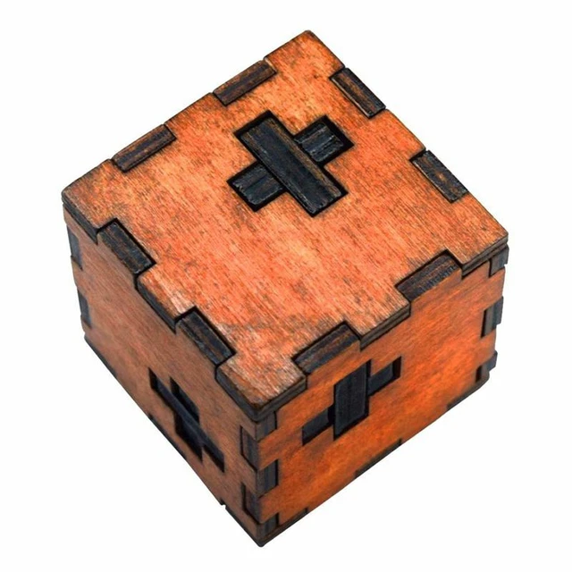 Wooden Intelligence Toy Chinese Brain Teaser Game 3D IQ Puzzle for Kids Adu S2N3