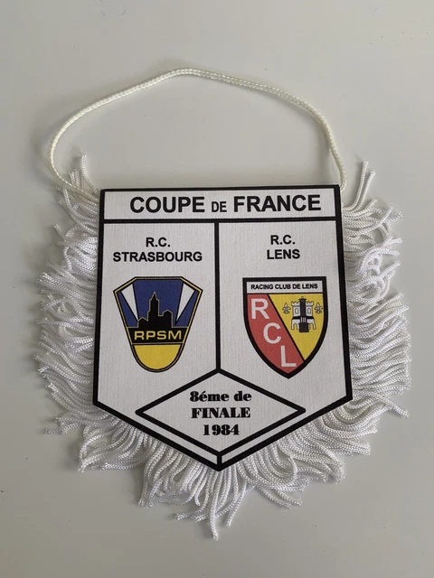 Fanion Vintage RC Lens – Avec Tige Métal – Collection Football France