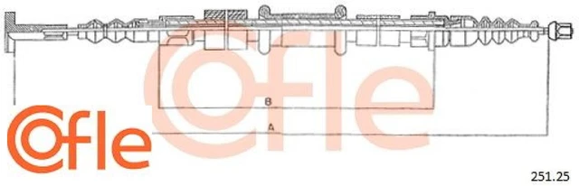 Cavo a fune Cofle 2AA.CH001 per azionamento frizione cavo frizione cavo a fune