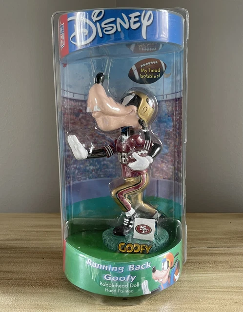 SAN FRANCISCO 49ers Running Back GOOFY Disney NFL Nodder Bobblehead NIB!