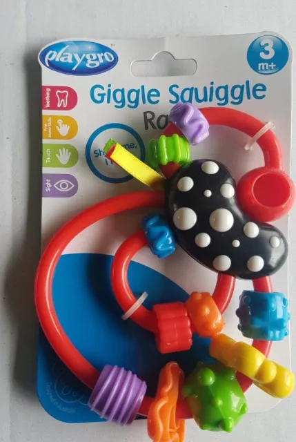 New Play gro giggle squiggle rattle 3 month + Spinning beads Shake Me I Rattle