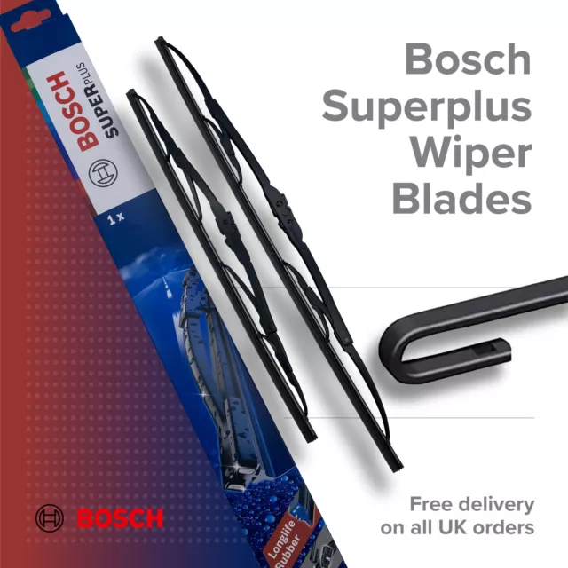 For BMW 3 Series E46 Coupe Bosch Superplus Front Windscreen Wiper Blades Set