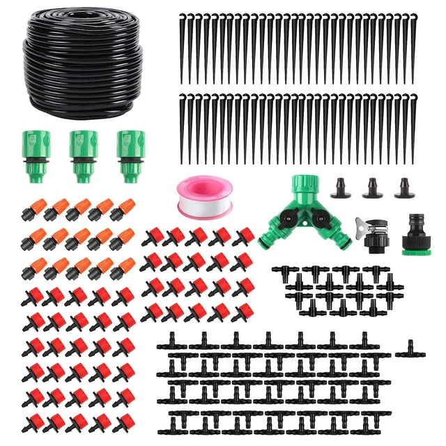 Système D'irrigation Jardin, 193Pcs Kit D'irrigation Goutte, 40m+10m