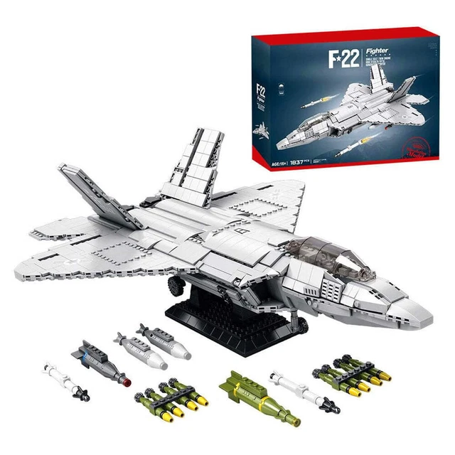 Lockheed Martin Rms Promo Blocks LOCKHEED MARTIN F-22 Raptor Stealth Fighter Aircraft 1729PCS Building ...