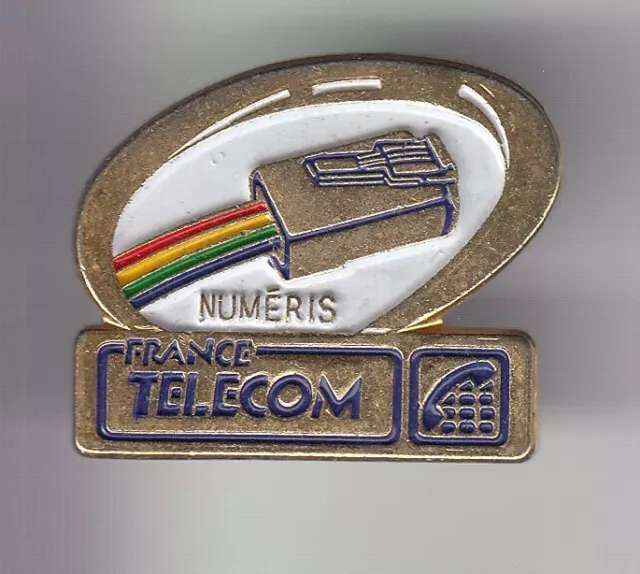 Rare Pins Pin's .. Ptt La Poste France Telecom Numeris Fibre Arc En Ciel Pm 1~Dc