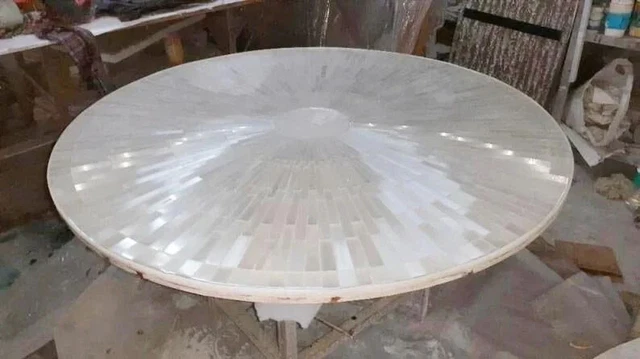 Exquisite Selenite Dining Table Top Merge Functionality in Your Outdoor Space