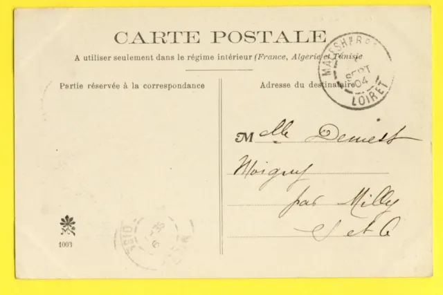 cpa Ecrite en 1904 FRANCE 45 La LOIRE à ORLÉANS Loiret Le QUAI CYPIERRE Attelage 2