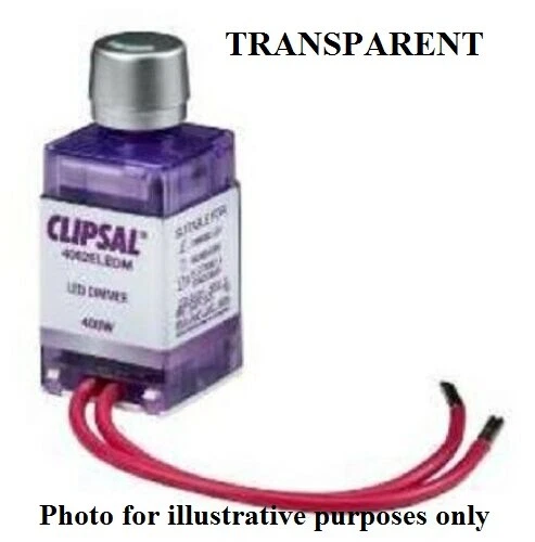 CLIPSAL SATURN LED DIMMER MECHANISM 400W 220V Rotary, Transparent *Aust ...