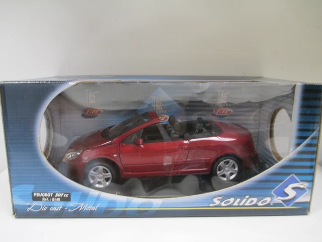 Solido 1/18 Peugeot 307 CC Coupé - Gris - Réf 8148 - TRÈS BON ÉTAT